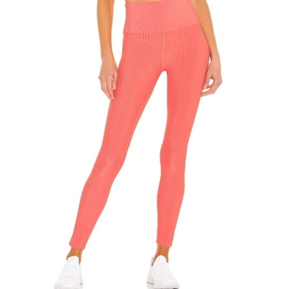 Beach Riot Coral Ribbed Leggings - Picture 1 of 5
